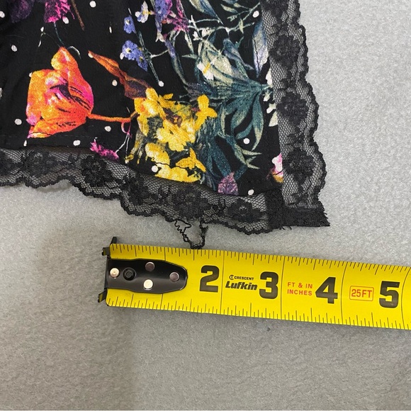Torrid Crepe Lace Trim Kimono Duster 1X Floral Cottagecore Whimsigoth *FLAW* - Picture 12 of 13